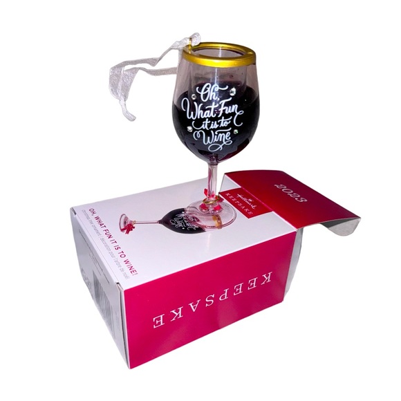 NEW NIP 2023 hallmark keepsake oh what fun.. wine Ornament - Picture 1 of 5